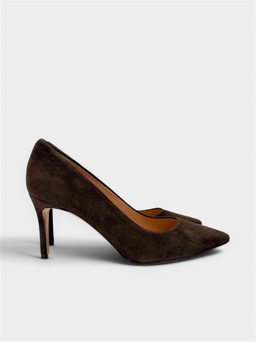 Décolleté in camoscio testa di moro con tacco IL LACCIO | SV25CAMOSCIOT.MORO